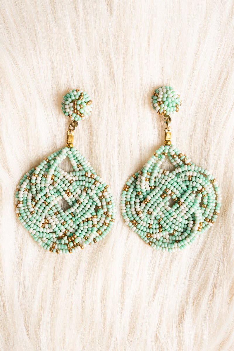 SALE! Cancun Mint Seed Bead Earrings - Wholesale Accessory Market