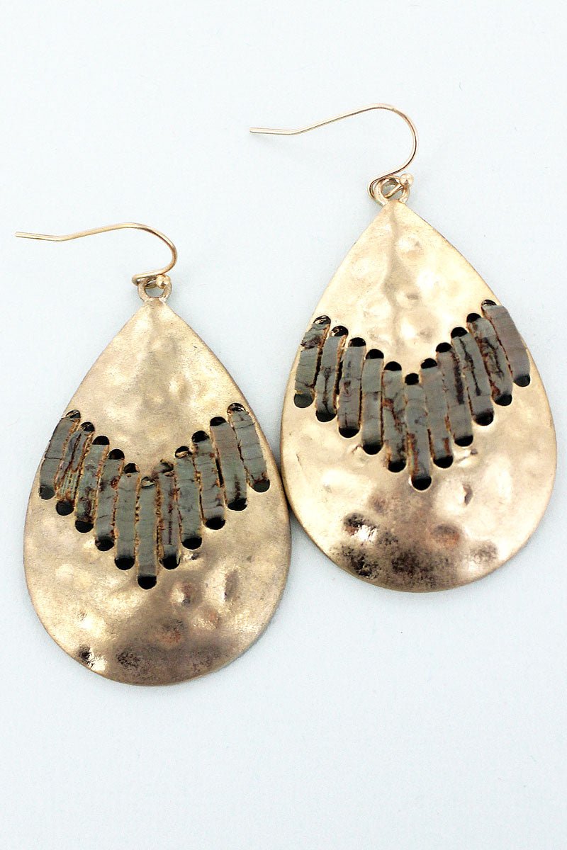 SALE! Mint Point Reyes Goldtone Teardrop Earrings - Wholesale Accessory Market