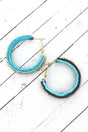 SALE! Cabo Turquoise Seed Bead Hoop Earrings - Wholesale Accessory Market