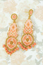 SALE! Peach Lexington Seed Bead Earrings - Wholesale Accessory Market