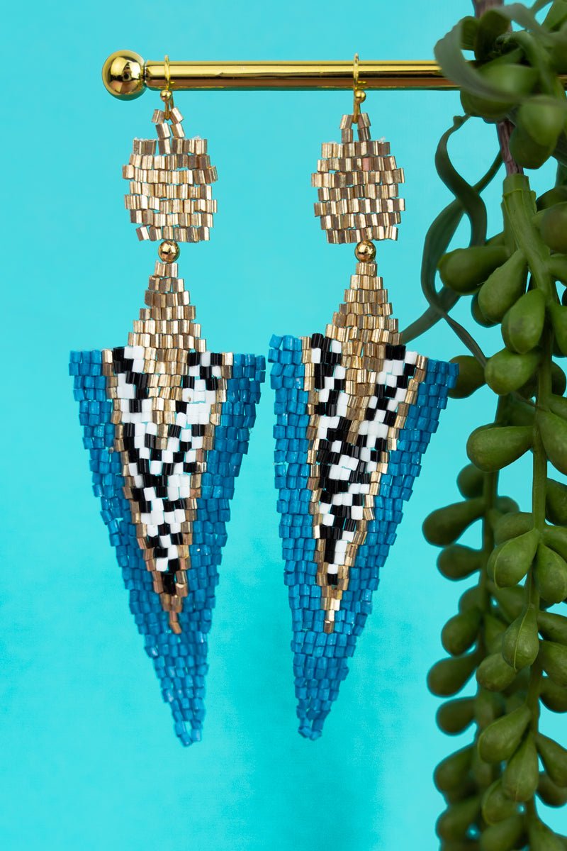 SALE! On Point Turquoise Multi Seed Bead Earrings - Wholesale Accessory Market