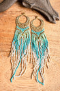 SALE! Harlen Turquoise Seed Bead Fringe Earrings - Wholesale Accessory Market