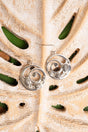 SALE! Silvertone Turtle Swirl Disk Earrings - Wholesale Accessory Market