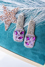 SALE! Lavender Bejeweled Nail Polish Seed Bead Earrings - Wholesale Accessory Market