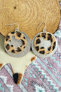 SALE! Truman Lane Dark Brown Cheetah and Silvertone Layered Earrings - Wholesale Accessory Market