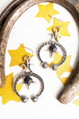 SALE! Black and Silvertone Sadler Arch Earrings - Wholesale Accessory Market