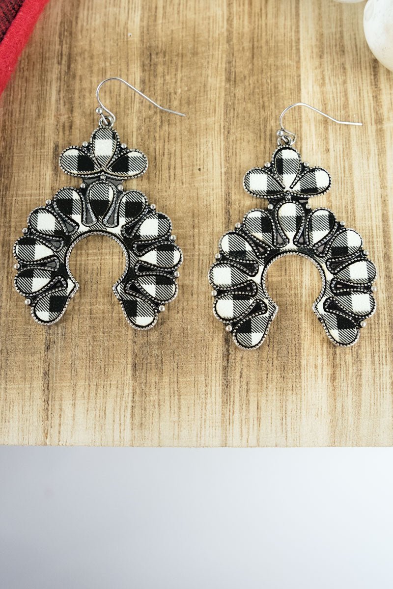 SALE! Black and White Thorne Naja Earrings - Wholesale Accessory Market