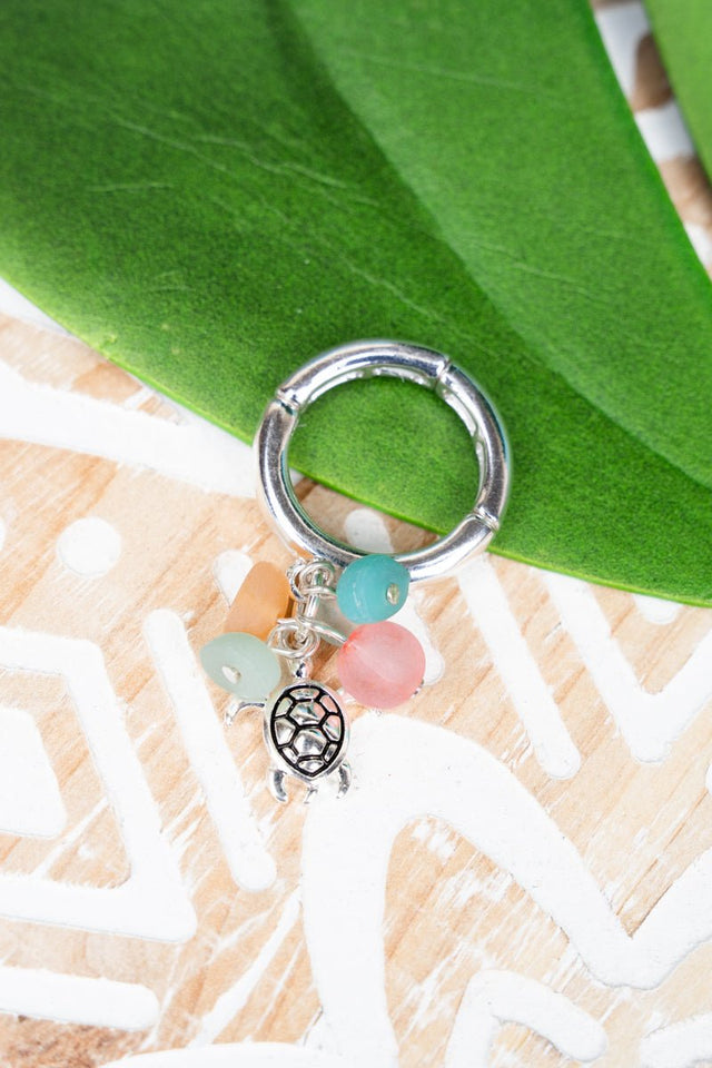 SALE! Multi - Color Sea Glass and Turtle Cluster Ring - Wholesale Accessory Market