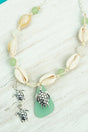 SALE! Mint Cowrie Beach Turtle Necklace and Earrings Set - Wholesale Accessory Market