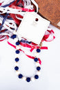 We've Got Spirit Blue & White Beaded Hat Chain - Wholesale Accessory Market