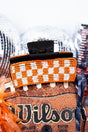 Checkered Orange and White Seed Bead Hair Claw - Wholesale Accessory Market
