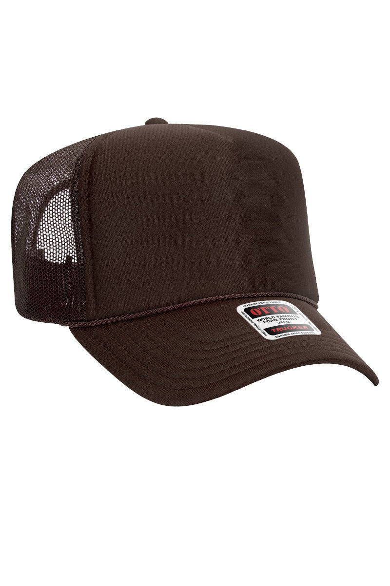 新作‼️:Crown Stacked-Flexfit Mesh Trucker High Crown Mesh Trucker w/ Red Felt Patch | Fisher Brewing