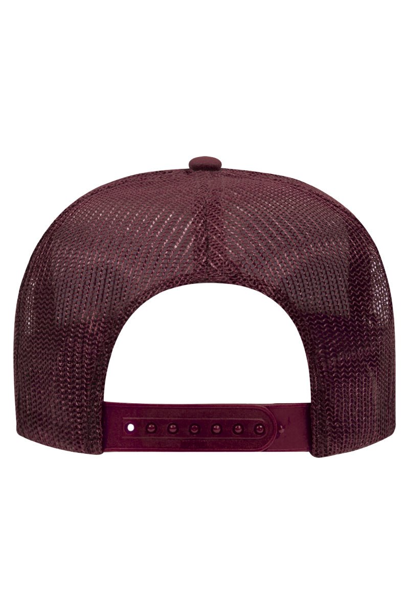 OTTO Burgundy Maroon Foam Front High Crown Trucker Hat - Wholesale Accessory Market