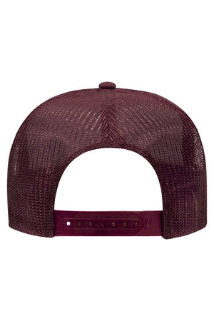 OTTO Burgundy Maroon Foam Front High Crown Trucker Hat - Wholesale Accessory Market