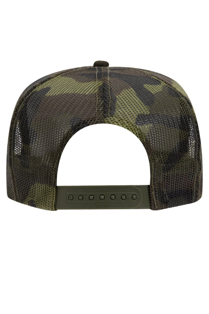OTTO Camo Foam Front High Crown Trucker Hat - Wholesale Accessory Market