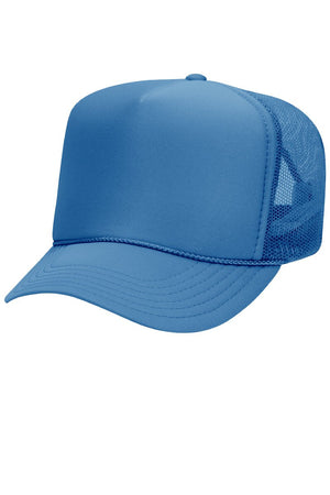 OTTO Columbia Blue Foam Front High Crown Trucker Hat - Wholesale Accessory Market