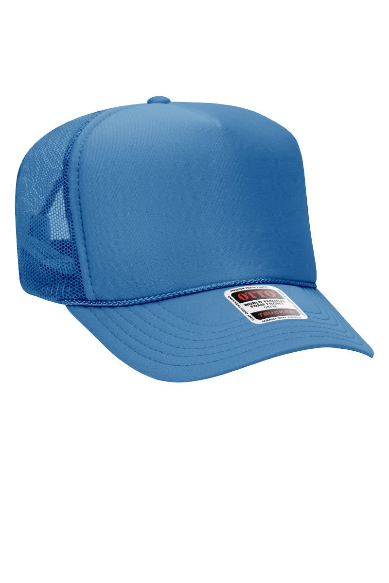 Columbia Blue Foam Front High Crown Trucker Hat Wholesale