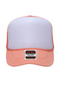 OTTO Coral with White Foam Front High Crown Trucker Hat - Wholesale Accessory Market