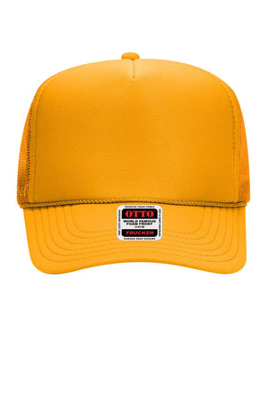 OTTO Gold Foam Front High Crown Trucker Hat - Wholesale Accessory Market