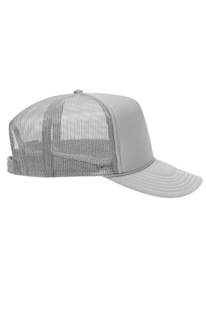 OTTO Gray Foam Front High Crown Trucker Hat - Wholesale Accessory Market