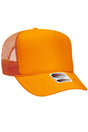 OTTO Neon Orange Foam Front High Crown Trucker Hat - Wholesale Accessory Market