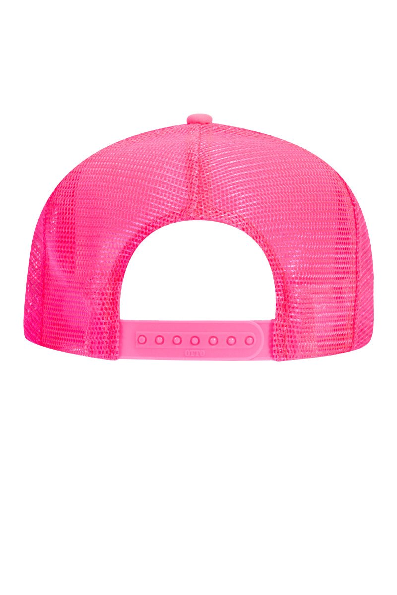 OTTO Neon Pink Foam Front High Crown Trucker Hat | Wholesale