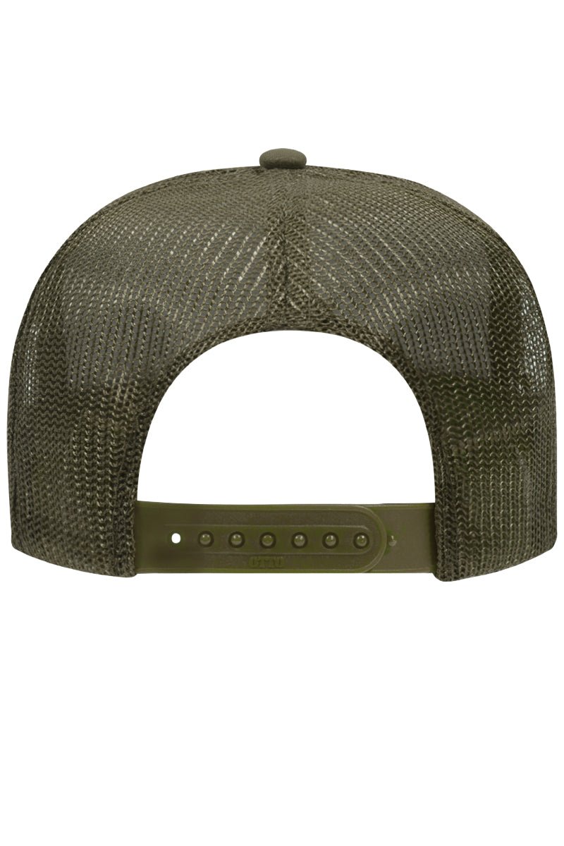 OTTO Olive Green Foam Front High Crown Trucker Hat - Wholesale Accessory Market