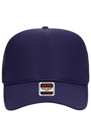 OTTO Purple Foam Front High Crown Trucker Hat - Wholesale Accessory Market