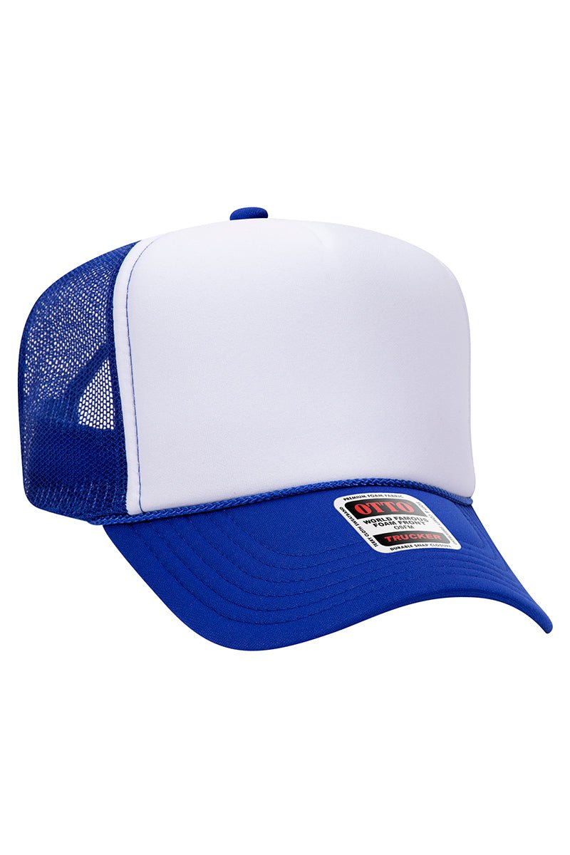 OTTO Royal with White Foam Front High Crown Trucker Hat