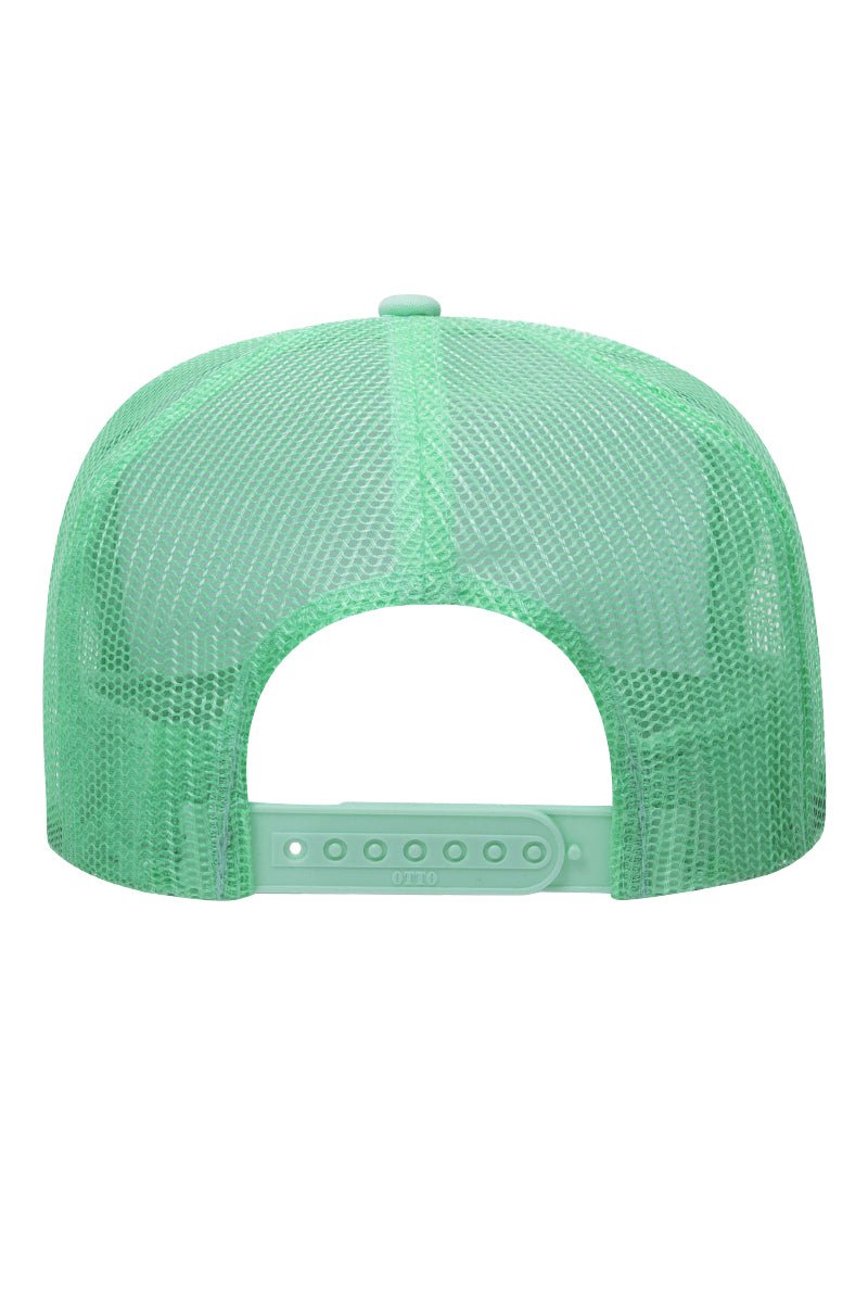 OTTO Seafoam Green with White Foam Front High Crown Trucker Hat - Wholesale Accessory Market