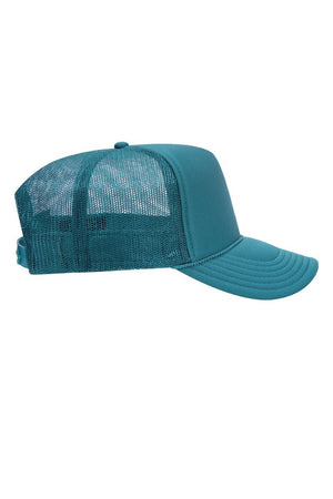 OTTO Turquoise Foam Front High Crown Trucker Hat - Wholesale Accessory Market