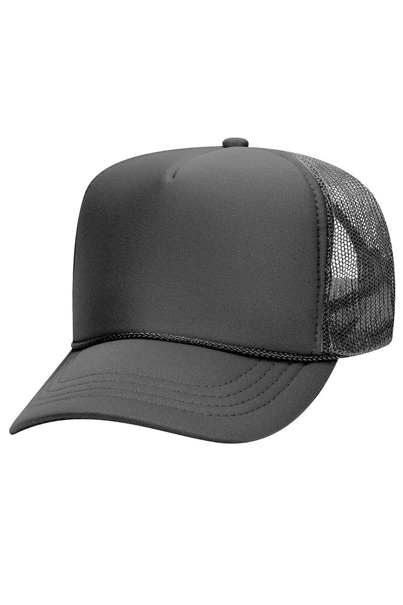 OTTO Youth Charcoal Gray Foam Front High Crown Trucker Hat  display picture 1
