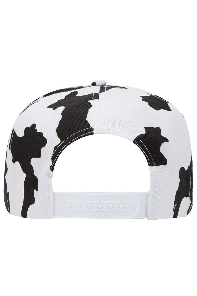 OTTO Black and White Cow Mid Profile Baseball Cap - Wholesale Accessory Market