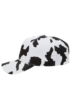 OTTO Black and White Cow Mid Profile Baseball Cap - Wholesale Accessory Market