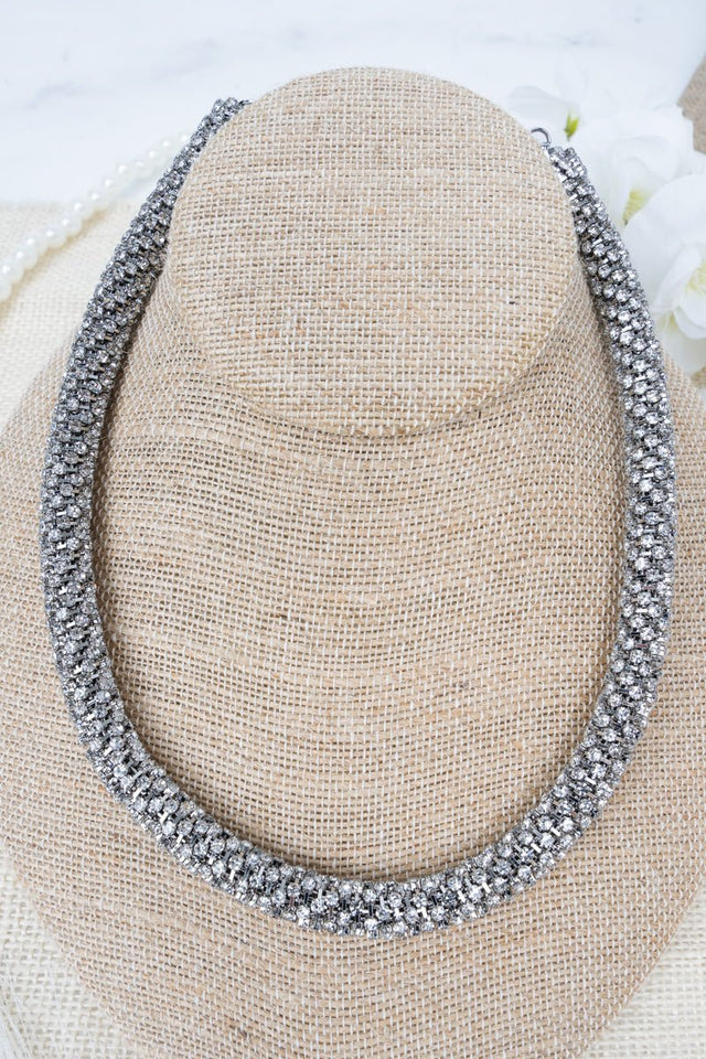Crystal Avenue Très Chic Crystal Silvertone Necklace - Wholesale Accessory Market