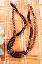 Crystal Avenue Lovely Day Black Beaded Double Necklace Set - Wholesale Accessory Market