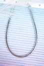 Crystal Avenue Crowd Pleaser Silvertone Omega Chain Necklace - Wholesale Accessory Market
