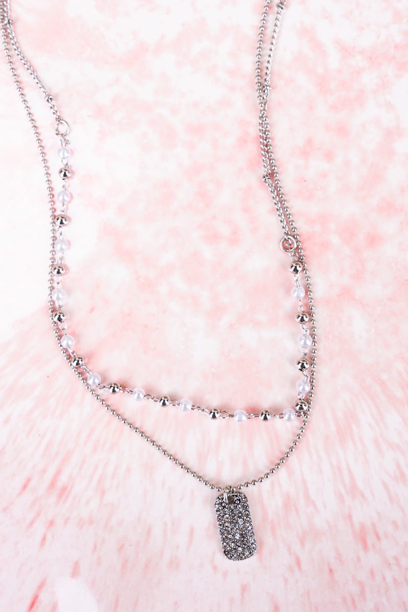 Crystal Avenue Perfect Harmony Silvertone Layered Necklace - Wholesale Accessory Market