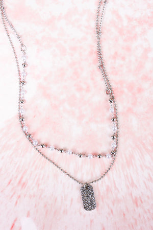 Crystal Avenue Perfect Harmony Silvertone Layered Necklace - Wholesale Accessory Market