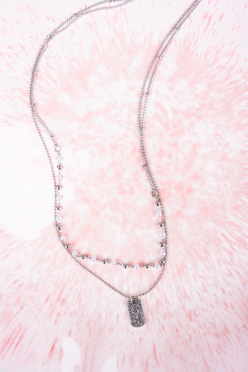 Crystal Avenue Perfect Harmony Silvertone Layered Necklace - Wholesale Accessory Market