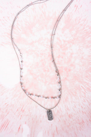 Crystal Avenue Perfect Harmony Silvertone Layered Necklace - Wholesale Accessory Market
