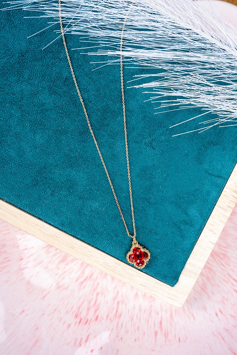 Crystal Avenue Farah Light Siam Red Morocco Necklace - Wholesale Accessory Market