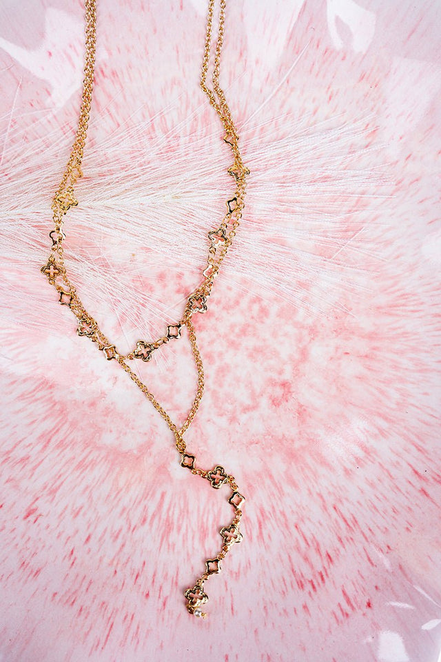 Crystal Avenue Moroccan Mirage Goldtone Layered Y Necklace - Wholesale Accessory Market