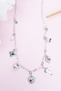 Crystal Avenue Valentino Silvertone Charm Necklace - Wholesale Accessory Market
