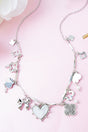 Crystal Avenue White Florence Piazza Silvertone Charm Necklace - Wholesale Accessory Market