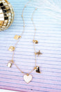 Crystal Avenue White Paris Stroll Goldtone Charm Necklace - Wholesale Accessory Market