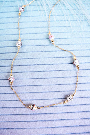 Crystal Avenue Venice Vista Brown Flower Beaded Necklace - Wholesale Accessory Market