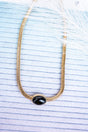 Crystal Avenue Showstopper Black Pearl Goldtone Omega Chain Necklace - Wholesale Accessory Market