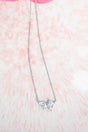 Crystal Avenue Cubic Zirconia You & Me Silvertone Necklace - Wholesale Accessory Market