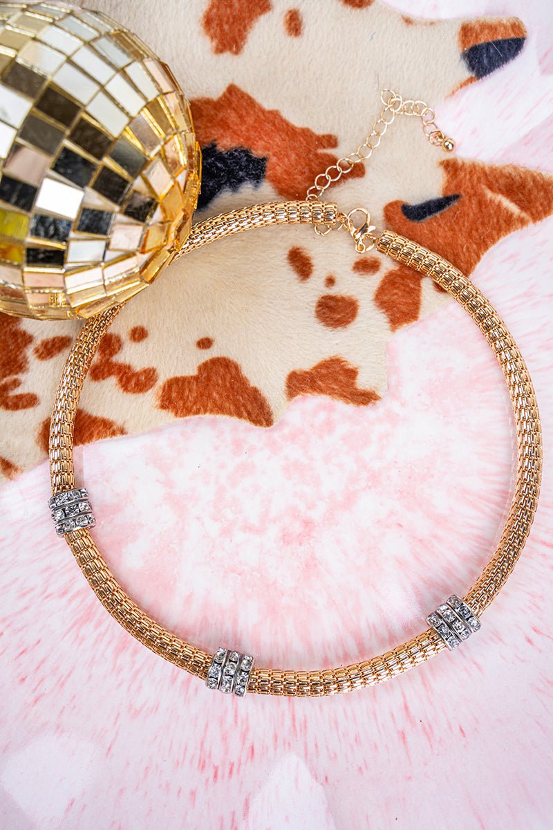 Crystal Avenue So Chic Crystal Goldtone Choker - Wholesale Accessory Market